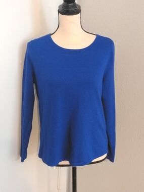 Chico's Bright Royal Blue Top with Zip Back